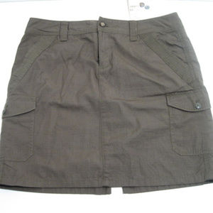 Eddie Bauer Dk Olive Cargo Skirt 10 NWT